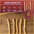 Pack of 3 Miswak Sticks with Holder - Vacuum Sealed Natural Chewing Sticks for Teeth - Natural Flavored Toothbrush for Teeth Whitening, Oral Health, and Fresh Breath || Pack of 3…