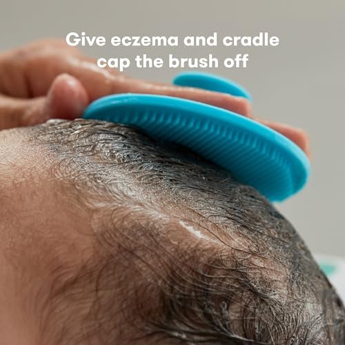 Frida Baby DermaFrida The SkinSoother Baby Bath Brush, Cradle Cap Brush for Babies, Baby Essential for Dry Skin, Cradle Cap Treatment and Eczema, 2 Pack