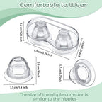 3 Pairs Silicone Inverted Nipple Corrector Suckers Nipple Corrector for Breastfeeding Women with Travel Case for Flat and Softly Wear