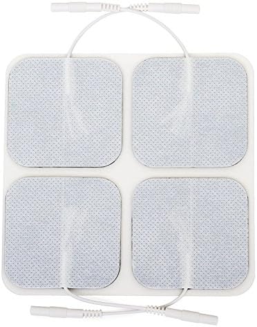 reserv 2" x 2" Premium Re-Usable Self Adhesive Electrode Pads for TENS/EMS Unit, Fabric Backed Pads with Premium Gel (Latex Free) (1/2 Pack (20 electrodes)