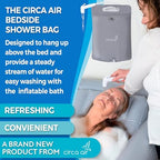Circa Air Portable Bath Tubs Adults - Inflatable Bathtub with Bedside Shower Bag & Electric Pump, Full Body Washing in Bed, Bed Bath Supplies, Portable Shower Bed, Blow Up Tub, Hair Shampoo Basin