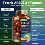 19-in-1 AREDS 2 + Eye Vitamins for Macular Health and Dry Eye, Lutein and Zeaxanthin Supplement with Vitamin C/E, Zinc, Omega-3, Support Eye Strain, Pressure, Night Vision & Hydration - 120 Softgels