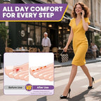 JUMPOW Hammer Toe Straightener - Broken Toe Wraps,Hammer Toe Corrector for Women & Men, 2 Pcs Toe Splint Relief for Correcting Hammer Toes, Broken Toes, Crooked Toes & Overlapping Toes (Beige)