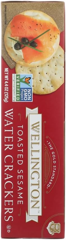 Wellington Water Crackers Toasted Sesame 4.4 Oz