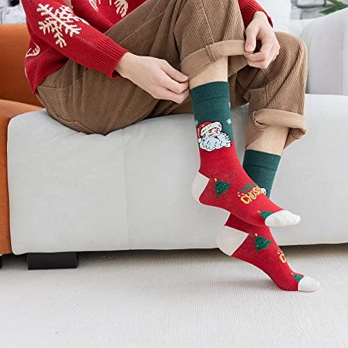 Jeasona Mens Funny Fun Crazy Funky Dress Crew Socks Gifts for Men Dad Grandpa