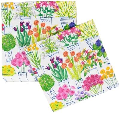 Caspari Flower Market Luncheon Napkins - 20 Per Package