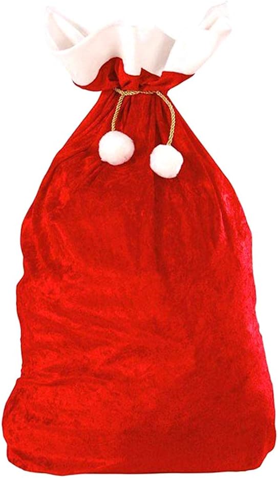 ABOOFAN Large Velvet Santa Sack Christmas Candy Bag Reusable Present Bag for Party Families Friends