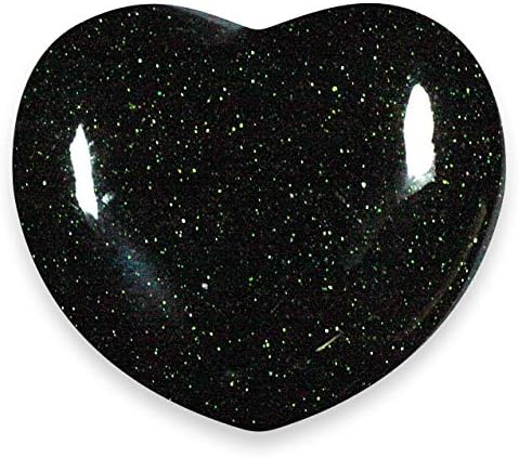 Green Goldstone Crystal Heart ~45mm