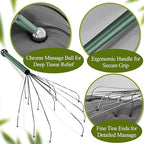 stargo Massage Master Metal Back Scratcher for Men, Gadgets for Men Women, Elderly - Wide Wire Claw Scratching Head Body Massager - Hand Back Scratch for Adults, Dogs - Men's Massage Gift