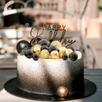 60Pcs Glitter Cake Balls Decorations Foam Cake Topper Balls Mini Balloon Cupcake Toppers for Cake Decorating Birthday Baby Shower Party (Glitter Black Gold)