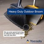 Yocada Commercial Broom Outdoor Indoor Commercial 3 PCS for Courtyard Garage Lobby Mall Market Floor Home Kitchen Room Office Pet Hair Rubbish 54Inch