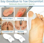VIVEsole Bunion Guard for Women (2 Pack) - Big Toe Silicone Gel Pads - Shield Separators Protectors for Bunion Relief - Toe Separator Cushions for Foot Bunions - Toe Spacer Spreader Sock Shoe Inserts