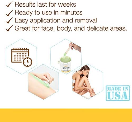 GiGi Brazilian Bikini Wax Microwave Kit - Hard Wax for Sensitive Skin, Face & Body Hair Removal, No Strips Needed, Easy At-Home Waxing Kit