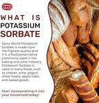 Potassium Sorbate 2 Oz - Food Grade - Great Wine Stabilizer, Preservative for Gummies, Mead, Cider - by Spicy World