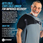 ActiveWrap Shoulder Ice Pack Wrap, with 2 Reusable Heat & Ice Packs for Shoulder Pain Relief, Rotator Cuff Cold Therapy, Adjustable Compression Straps, Post-Surgery Must-Have, Small/Medium