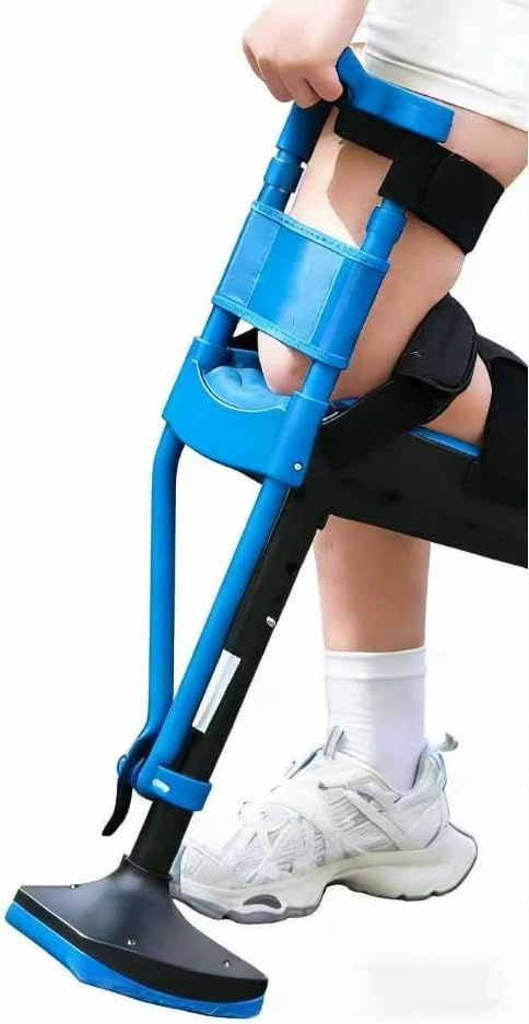 Hands Free Crutch, Single Leg Telescopic Walker, Knee Crutch Mobility Support for Injury/Disability/Elderly Supports Up, for Injury Disability Supports