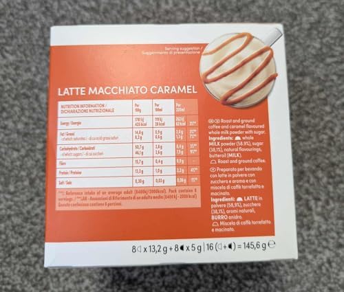 Nescafe Dolce Gusto Coffee Pods, Caramel Macchiato, 16 capsules, Pack of 3