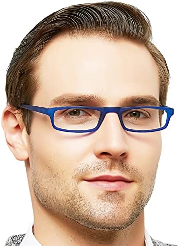 OCCI CHIARI Womens Reading Glasses TR90 Reader For Men 1.0 1.25 1.5 1.75 2.0 2.25 2.5 2.75 3.0 3.5 4.0 5.0 6.0 (Blue,200)
