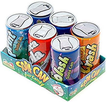 Soda Cans Fizzy Candy Six-Packs 1 Count