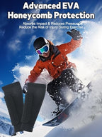 Ski Shin Guards Socks Soccer Gel Pads for Adults Calf Honeycomb Compression Sleeve Breathable Protector Pro Gear