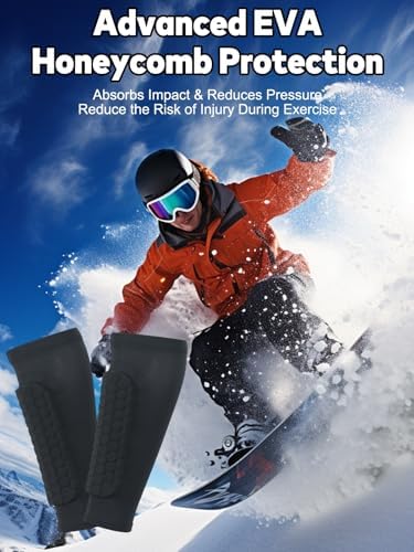 Ski Shin Guards Socks Soccer Gel Pads for Adults Calf Honeycomb Compression Sleeve Breathable Protector Pro Gear