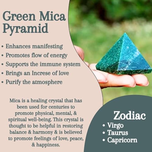 Jet Mica Gemstone Pyramid | Natural Energy Decor Crystal | Approx 1.25–1.75 Inch | Home, Office & Meditation Display