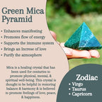Jet Mica Gemstone Pyramid | Natural Energy Decor Crystal | Approx 1.25–1.75 Inch | Home, Office & Meditation Display