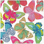 Caspari Butterflies Bright Paper Cocktail Napkins - 20 Per Package