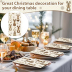 Peryiter 100 Pack Rustic Neutral Christmas Reindeer Paper Napkins Disposable 3 x 15.7 Inch Farmhouse Guests Napkins Christmas Elk Dinner Hand Towels for Bathroom Kitchen Xmas Winter Party Decor