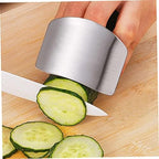 KOMBIUDA 5pcs Stainless Protectors Cut Protection for Fingers Kitchen Vegetable Tool Finger Cover Prevention
