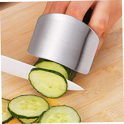 KOMBIUDA 5pcs Stainless Protectors Cut Protection for Fingers Kitchen Vegetable Tool Finger Cover Prevention
