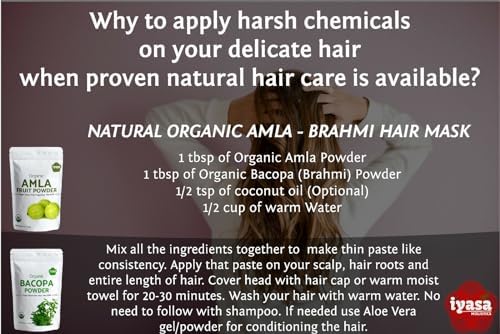 Amla Powder Organic 16 oz - USDA Certified Organic Amla Powder Ayurveda Herb Indian Gooseberry Powder Amalaki Superfood for Skin & Hair - Pure Ayurveda Products by Iyasa Holistics