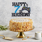 Happy 7th Birthday Video Game Cake Topper - Level 7 Unlocked Awesome 2016 Boy's Birthday Cake Topper - Video Game 7th Birthday Cake Decorations