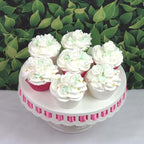 Global Sugar Art Edible Royal Icing White Rose Set, Two sizes, 24 Count for Cake and Cupcake Decorating by Chef Alan Tetreault