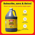 Bragg Liquid Aminos All-Purpose Seasoning - 128 fl oz - Gluten-Free Soy Sauce Alternative - Perfect for Stir-Fries and Cooking at Home