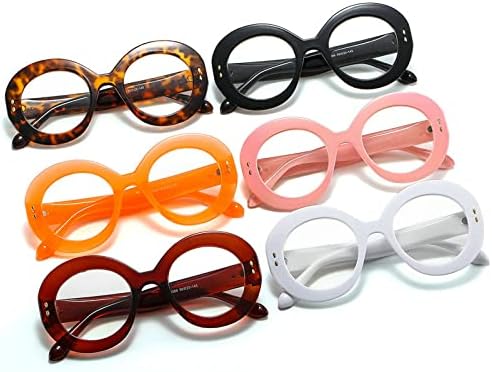 COTIA Retro Round Blue Light Blocking Reading Glasses for Women Men Oversized Anti Anti Glare UV Eyewear