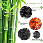 12 Pack Bamboo Air Purifying Bag, Activated Charcoal Bags Odor Absorber, Moisture Absorber, Natural Car Air Freshener, Shoe Deodorizer, Odor Eliminators For Home, Pet, Closet (6x50g, 6x150g)