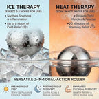 iECO Cold Massage Roller Ball - Ice Roller Ball for Muscles Deep Tissue, Cold & Heat Therapy, Plantar Fasciitis Roller