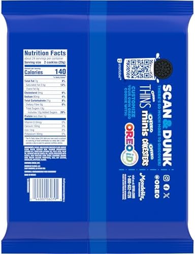 OREO Double Stuf Chocolate Sandwich Cookies, Party Size, 24.95 oz