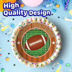 7.5 Inch American Football Cake Topper – Round Edible Birthday Cake Decorations, Happy Birthday Cake