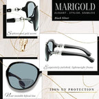 proSPORT Women’s Tinted Bifocal Sunglasses – Modern Stylish UV Protection in Black, Red, Tortoise in Gold & Silver Accent