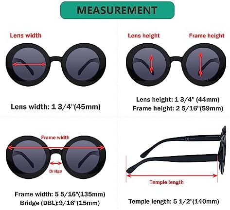 Eyekepper 4-pack Bifocal Reading Glasses Women Round Bi-focal Readers