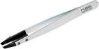 Rubis Classic Techno Stainless Steel Tweezers for Precise Eyebrows and Hair Removal Slanted Polymer Tips, 1KS105, White,Rubis Switzerland Swiss Made World Renowned Precision
