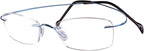 Agstum Titanium Rimless Flexible Frame Hingeless Optical Eyeglasses Clear Lens