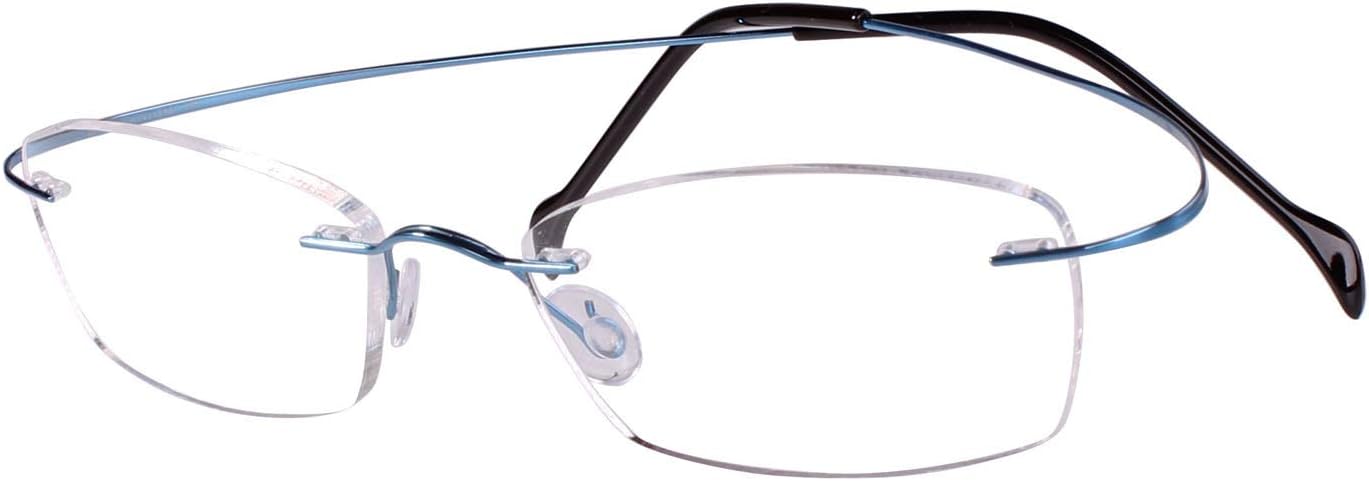 Agstum Titanium Rimless Flexible Frame Hingeless Optical Eyeglasses Clear Lens