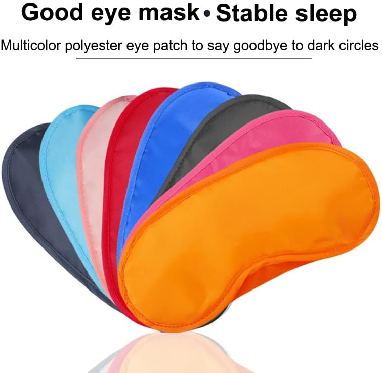 AKOAK 10 Pieces Game Party Sleep Travel Eye Mask, Lightweight Shading Eye Protection Rest Eye Mask, with Nose Pad and Adjustable Strap, Unisex (Orange)