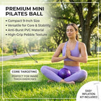Mini Yoga Balls 6 Inch Exercise Pilates Therapy Balance Micropore Ball Barre Equipment for Home Stability Training Physical Core Training with Pump