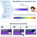 REAVEE 3 Pack Folding Reading Glasses for Men Women, Blue Light Blocking Computer Readers Spring Hinge with Small Case