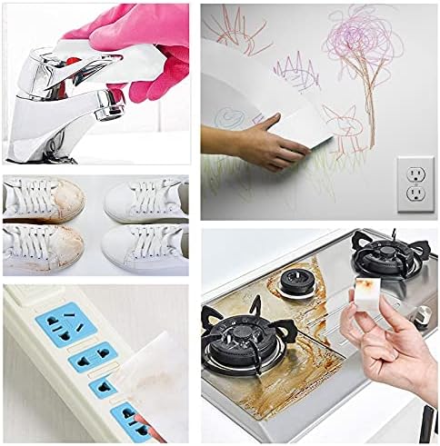 100Pack Magic Sponge Eraser, Extra Large Melamine Foam Sponge, Multi-Functional Household Cleaning Sponges, No Scratch Cleaning Pads for Kitchen, Oven, Bathroom, Bathtub, Sink, Wall, Shoes