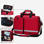 First Aid Kits Bag, Medical Supplies Bag Empty, Reflective Design at Night, Multiple Pockets Large Capacity, Waterproof, for Travel Camping Cycling Outdoor Survival First Aid